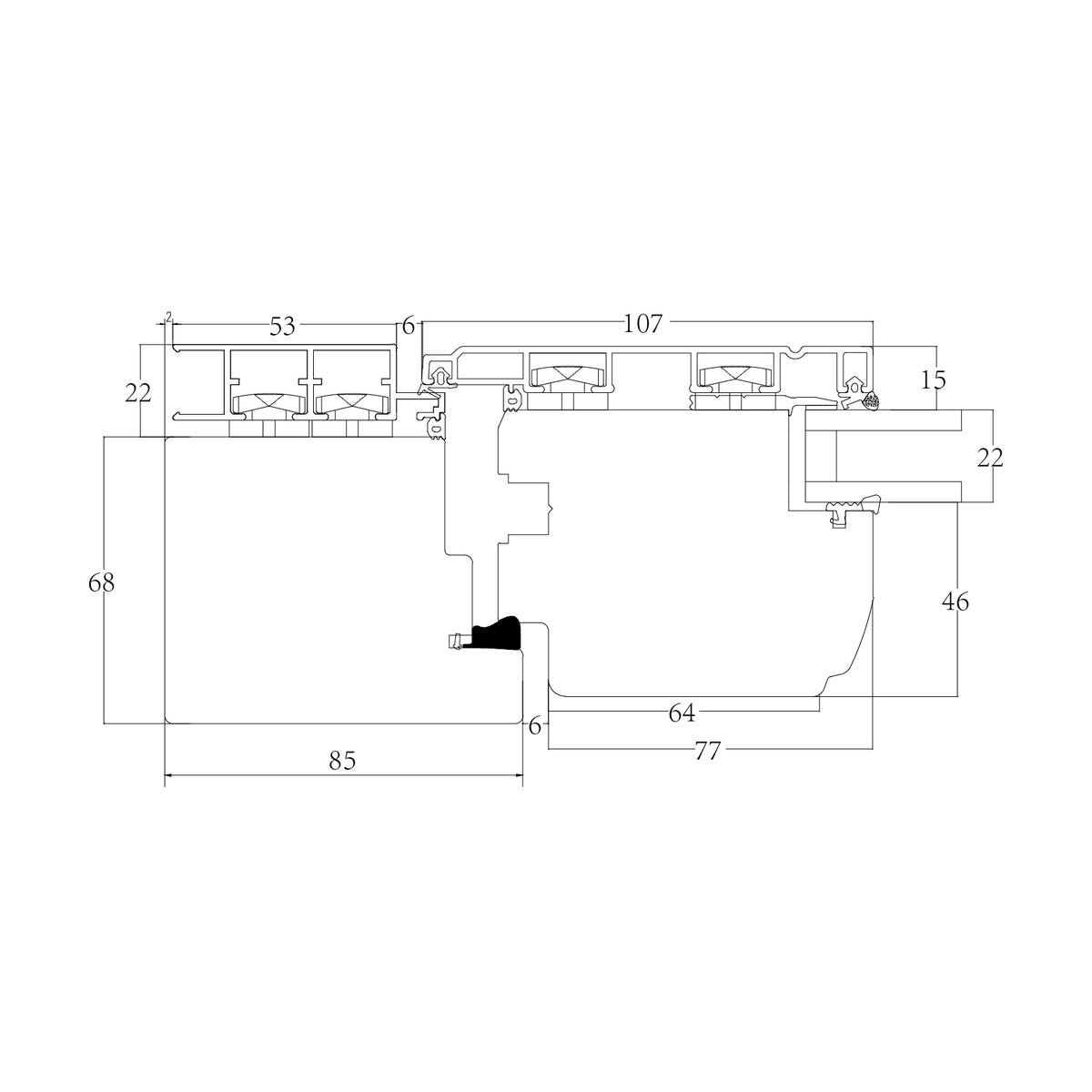 HOMINTEC 90HC Aluminum clad wood external opening door
