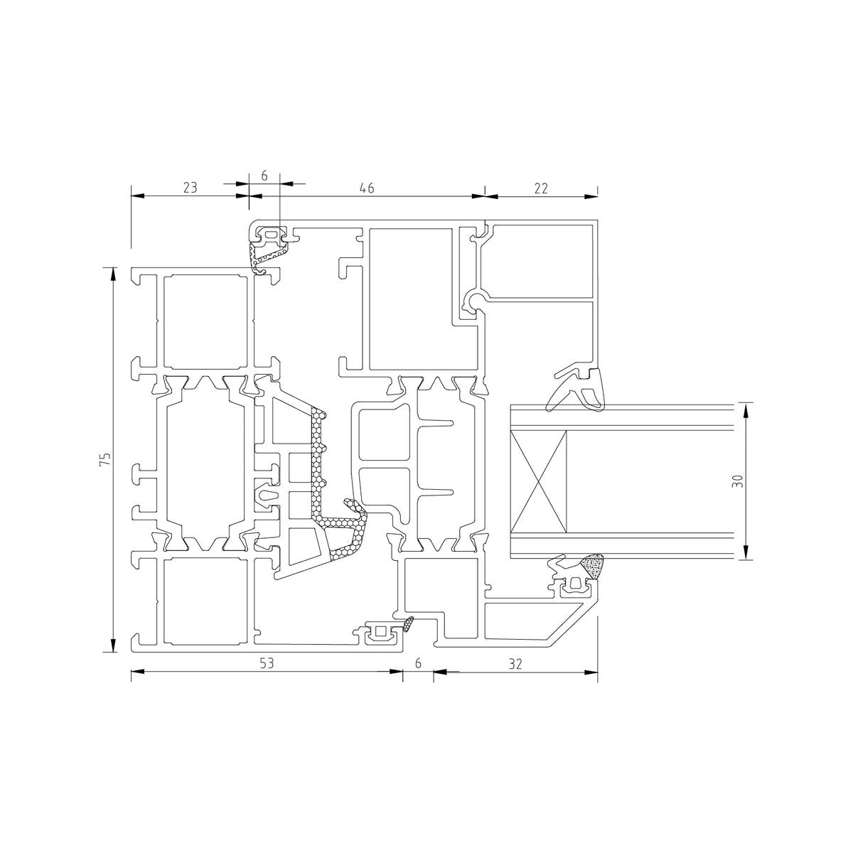 FZ75 Aluminum tilt and turn window