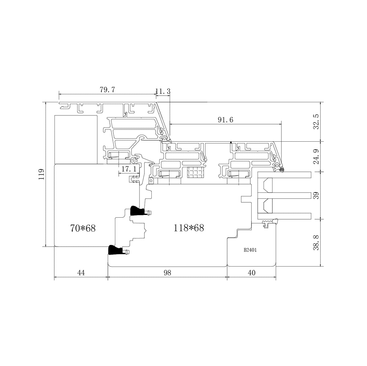 HOMINTEC PASSIVE-HA120 Aluminum clad wood Passive door