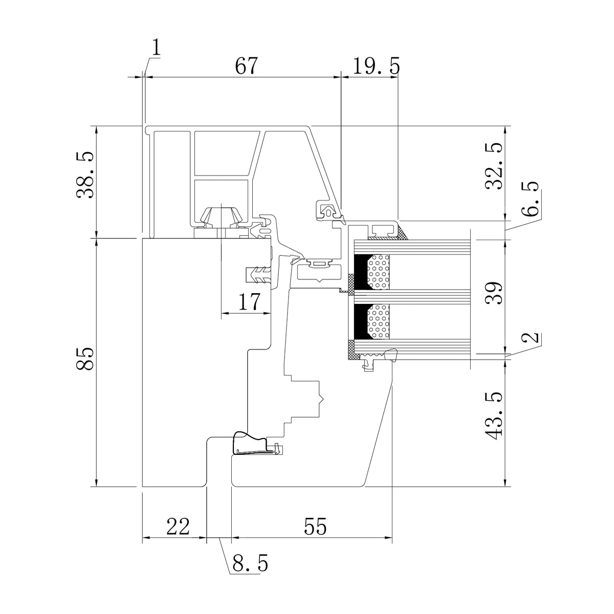 HOMINTEC JZ125Ultra-slim aluminum clad wood window