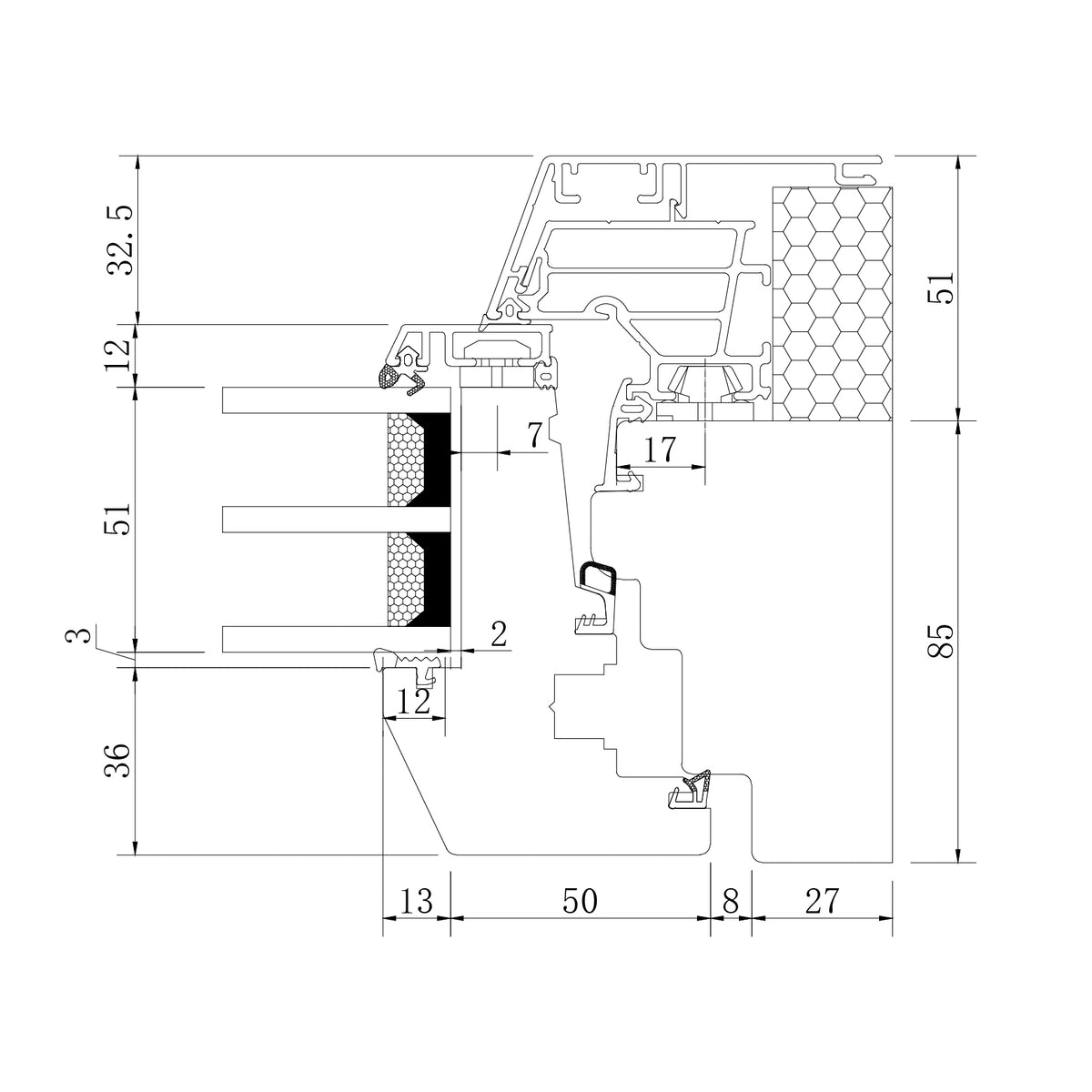 HOMINTEC ITALIAN Z136 Slim Aluminum-clad Wood Window