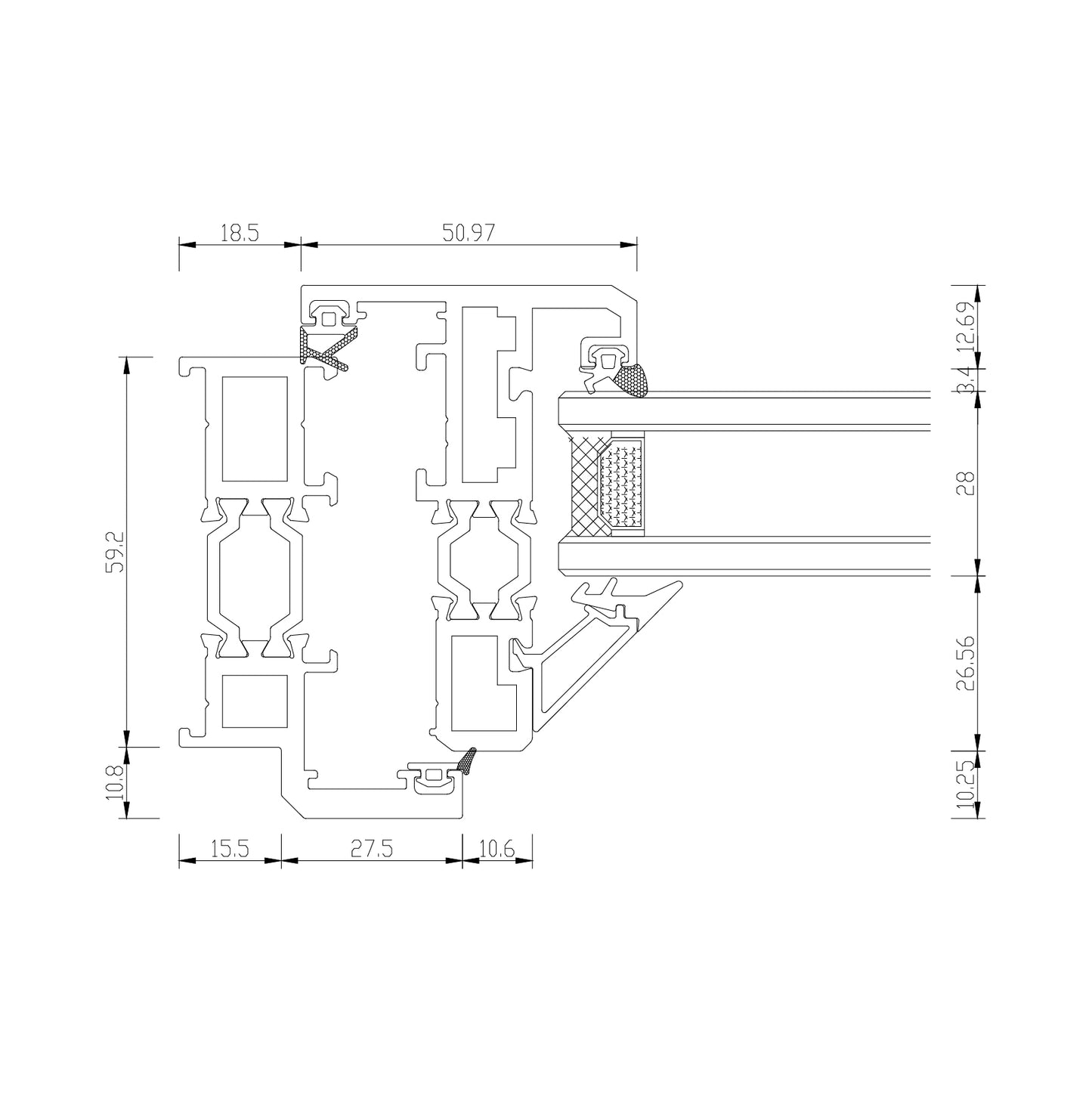 Z70 Aluminum imitation steel slim frame tilt and turn window