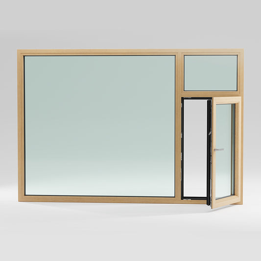 HOMINTEC H76B Wood clad aluminum tilt and turn windows