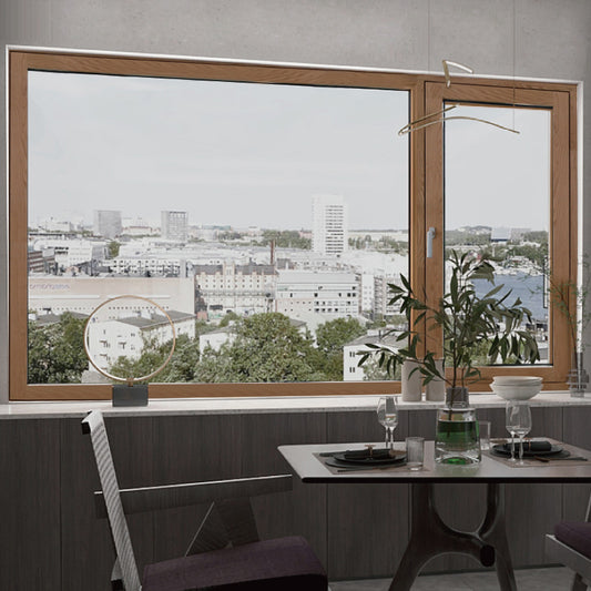 HOMINTEC P105 Aluminum clad wood tilt and turn windows